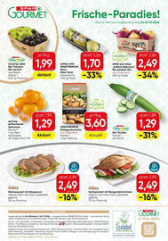 SPAR Gourmet Flugblatt Seite 12: SPAR PREMIUM Beilagenkartoffel €3,60, Spar enjoy Spitzweckerl mit Burgunderschinken €2,49