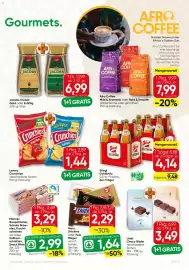 SPAR Gourmet Flugblatt Seite 11: Lorenz Crunchips €1,44, Mars, Snickers oder Twix Riegel €2,29