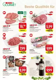 SPAR Gourmet Flugblatt Seite 4: TANN Faschiertes gemischt €7,99, S-Budget Schweinsfilet €9,99