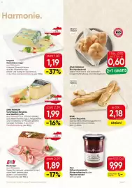 SPAR Gourmet Flugblatt Seite 7: SPAR PREMIUM Vorarlberger Bergkäse aus Heumilch g.t.S. €1,99, SPAR Jumbo Baguette €2,18