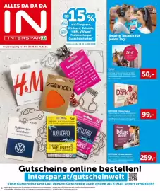 Interspar Flugblatt Seite 17: Mydays-Gutschein €50,00, HOTELBOX Vielen Dank €99,00