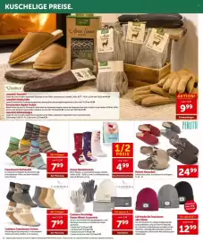 Interspar Flugblatt Seite 23: Perletti Hausschuh €24,99, Lammfell-Pantoffel €9,99