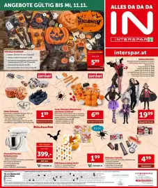 Interspar Flugblatt Seite 25: KitchenAid Porcelain Küchenmaschine €399,00, Zenker Halloween €1,99