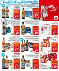 Interspar Flugblatt Seite 5: Spaten Münchner Hell €0,99, Erdinger Weißbier hell oder alkoholfrei €0,99