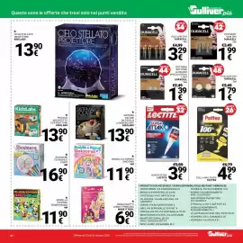 Volantino Supermercati Gulliver Pagina 36: Pile vari tipi Duracell €3,29, Pile MN21 Duracell €1,99