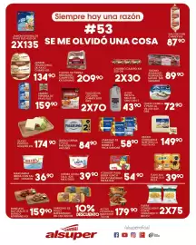 Folleto Alsuper Página 3: Danone yoghurt bebible 6 pack €58,90, La Villita queso panela €72,90