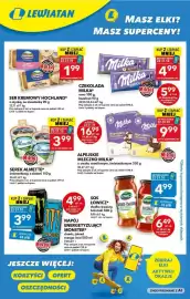 Lewiatan gazetka Strona 1: Ser kremowy Hochland z szynką €1,99, Alpejskie Mleczko Milka o smaku waniliowym €9,99