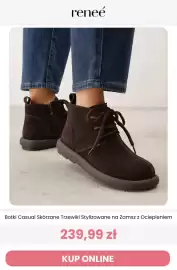 Renee magazyn Strona 8: Botki casual skórzane trzewiki stylizowane na zamsz z ociepleniem Renee €239,99