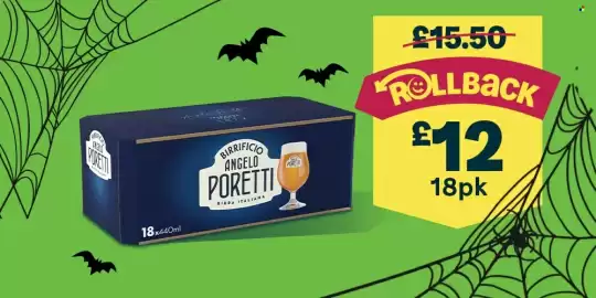 Asda leaflet week 43 Page 9: Angelo Poretti beer €12,00