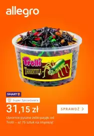 Allegro gazetka tydzień 43 Strona 1: Żelki-pająki Trolli Tarantula €31,15