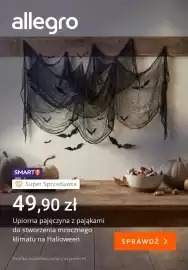 Allegro gazetka tydzień 43 Strona 3: Upiorna pajęczyna z pająkami do stworzenia mrocznego klimatu na Halloween €49,90