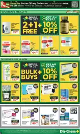 Dis-Chem catalogue Page 5: Rehidrat blackcurrant €170,00, Biogen Collagen €229,49