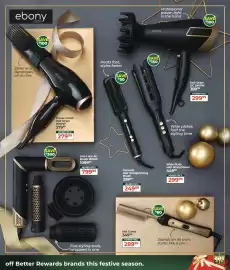 Dis-Chem catalogue Page 51: Hair Dryer €299,99, Wide Plate Hair Straightener €299,99