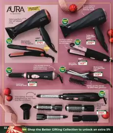 Dis-Chem catalogue Page 52: Turbló Hair Dryer 2200W €299,99, AURA by ELEKTRA €379,99