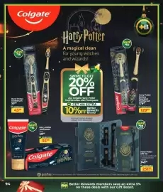 Dis-Chem catalogue Page 94: Colgate Harry Potter Battery Operated Toothbrush €129,59, Harry Potter Toothbrush €43,19