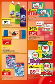 Auchan gazetka tydzień 43 Strona 31: Tabletki do zmywarki Fairy €89,98, Płyn do WC Domestos €9,98