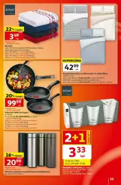 Auchan gazetka tydzień 43 Strona 33: Ręcznik actuél 30 x 50 cm €3,49, Komplet 3 szklanek actuél €3,33