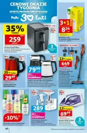 Auchan gazetka tydzień 43 Strona 40: Wkład do wody FP-ROUND FILTER 2357000-A €8,24, Wszystkie syropy SodaStream