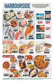 Food Lover's Market catalogue Page 4: 20-piece salmon platter €185,00, 24 fish fingers €69,99