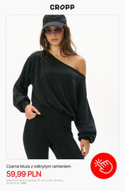 Cropp gazetka tydzień 43 Strona 10: Czarna bluza z odkrytym ramieniem Cropp €59,99
