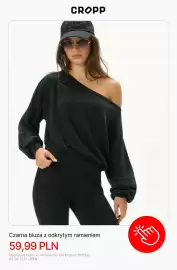 Cropp gazetka tydzień 43 Strona 10: Czarna bluza z odkrytym ramieniem Cropp €59,99
