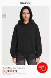 Cropp gazetka tydzień 43 Strona 8: Czarna bluza boxy z kapturem Cropp €69,99