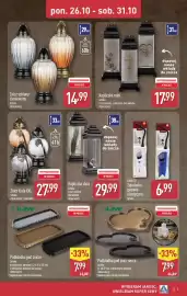 ALDI gazetka | Artykuły przemysłowe i tekstylia Strona 3: Podkładka pod znicze JUMI €7,99, Znicz szklany cieniowany €14,99