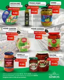 Catalog Simos Pagină 2: Home Garden gogoșari sferturi în oțet €9,99, Hochland brânză topită triunghiuri €6,59