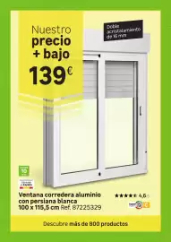 Catálogo Leroy Merlin Página 44: Fabricado en españa - ventana corredera aluminio con persiana blanca €139,00