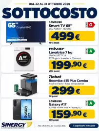 Volantino Sinergy Pagina 1: IRobot Roomba 415 Plus Combo €299,00, Mivar lavatrice 7 kg €199,90