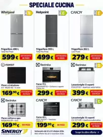 Volantino Sinergy Pagina 2: Whirlpool Frigorifero 490 L €599,00, Hotpoint Frigorifero 355 L Total No Frost €499,00
