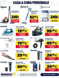 Volantino Sinergy Pagina 7: Dyson Aspirapolvere CY26 Multifloor 2 €249,00, Scopa elettrica Forzaspira SR90B Plus €82,90