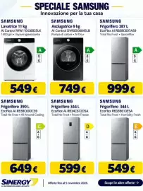 Volantino Sinergy Pagina 8: Samsung Frigorifero 390 L €649,00, Samsung Frigorifero 344 L €549,00