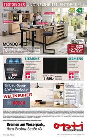 Opti Wohnwelt Prospekt Seite 24: SIEMENS Muldenlüfter €1,66, MONDO Einbauküche €12,80