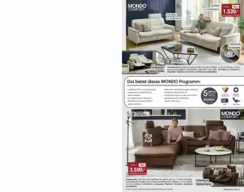 Opti Wohnwelt Prospekt Seite 5: MONDO® COMFORT 1) 2,5-Sitzer ca. 200x96x99 cm Große Stoff- & Lederauswahl 2) 3-Sitzer ca