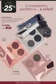 Catalogo Yves Rocher Pagina 8: PROMO HALLOWEEN L'incantesimo -25% perfetto è... a colori! Palette 4 Ombretti Illumina il tuo
