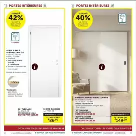 Zelfbouwmarkt folder Pagina 10: Porte coulissante à peindre complète €149,99, Porte plane à peindre complète €86,90
