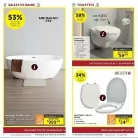 Zelfbouwmarkt folder Pagina 4: Abattant fally blanc €34,97, Cuvette suspendue €99,99