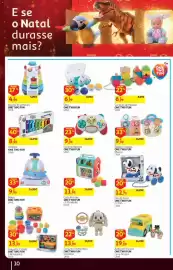 Folheto Auchan Página 10: Comboio de Madeira One Two Fun €6,99, Conjunto Coelho Roca One Two Fun €13,99