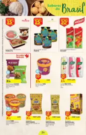 Folheto Auchan Página 24: Amendoim Santa Helena Japonês €2,54, Ice Tea FEEL GOOD Amora/ Pitaya/ Lichia €1,79