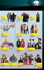 Folheto Auchan Página 3: Maquilhagem de Olhos Topbrands €1,49, Chapéu de Bruxa €0,99