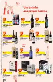 Folheto Auchan Página 30: Lagar das Pias €6,49, Vinho Tinto Portas da Herdade €4,99