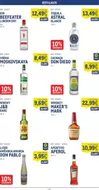 Catálogo Makro semana 43 Página 14: Whisky J&B Rare €9,69, Gin beefeater london dry €12,49