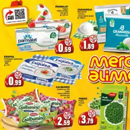 Volantino Mercati Alimentari Pagina 2: Findus Piselli Novelli €3,79, Galbanino €2,59
