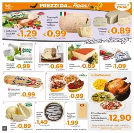 Volantino Tocal Pagina 4: 2 Primi Semplici a Scelta + Pollo allo Spiedo con Patatine €12,90, Sott'Olìi Calaciura €0,99