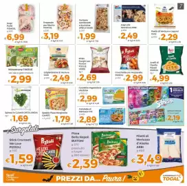 Volantino Tocal Pagina 7: Anelli di Cipolla Pizzoli €4,99, Foglie verdi Misto Funghi con Porcini €2,69
