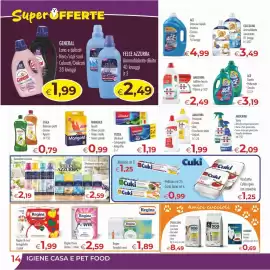 Volantino MerSi Supermercati Pagina 14: Coccolino Ammorbidente €3,49, ACE Gentile €3,19