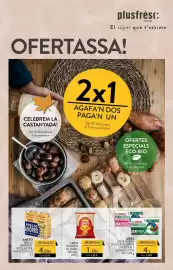 Folleto Plusfresc Página 1: Aneto brou natural pollastre pack estalvi €4,08, Lay's patates al punt de sal €1,18