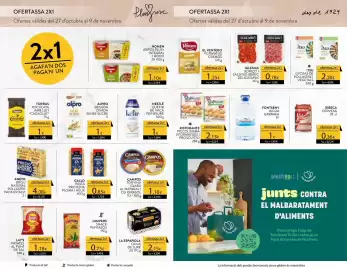 Folleto Plusfresc Página 2: Aneto brou natural pollastre €4,08, Gallo pasta proteïna ploma i hèlix €0,85