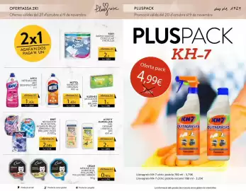 Folleto Plusfresc Página 4: Kh7 quitagrasas citrico €4,99, Asevi netejallars mio desinfectant €1,43